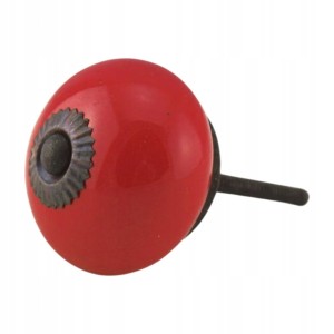 Czerwony porcelanowy uchwyt do mebli