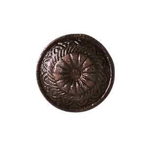 Żeliwna gałka do mebli Ciemna Miedziana Rozeta 37mm Vintage | ReGAŁKA